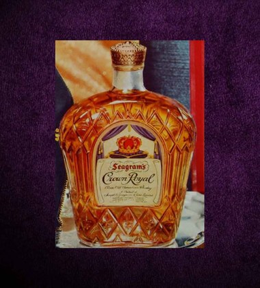 1939 – Close Up Of Orginal Crown Royal Bottle Of Whiskey