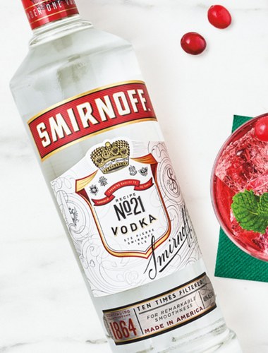 Smirnoff and cranberry based cocktail