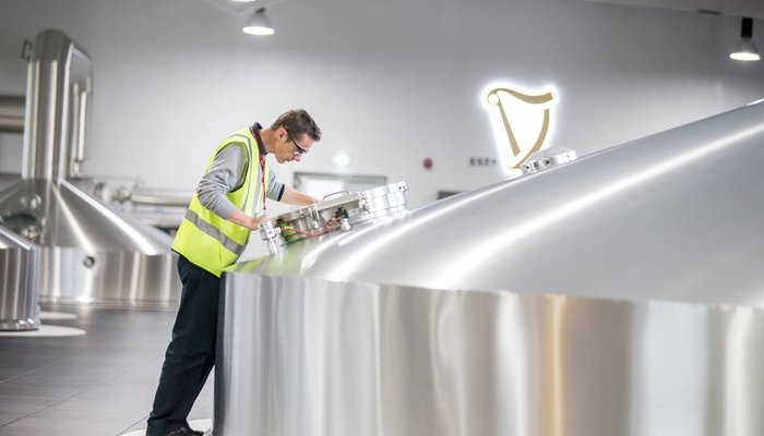 Worker In Guinness Factory