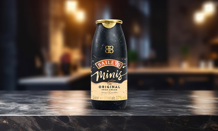 Baileys paper-based mini bottle trial